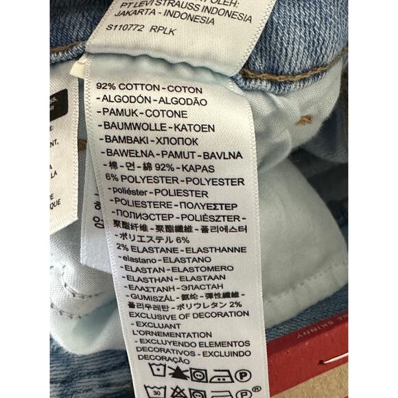 Levi's Womens 29 NWT 721 High Rise Skinny Light Wash Jeans Stretch Pants - Picture 7 of 9